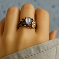 The ring with Natural Moonstone – 17