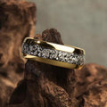 The ring with sparkling gold inserts – 17