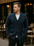 Rom – Knitted coat with belt – L