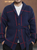 Rom – Knitted coat with belt – XL
