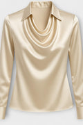Ronja – Satin Blouse – Golden / S