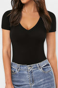 Ronja – V-neck bodysuit – Black / M