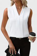 Rosa – V-neck top – White / S