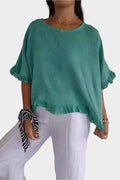 Saga – Linen Blouse – Blue / M