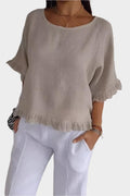 Saga – Linen Blouse – Blue / L