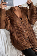 Saga – Oversized cardigan – Brown / L