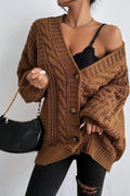Saga – Oversized cardigan – Brown / XL