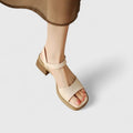 Saga – Stylish Sandals – White / Cream / 39