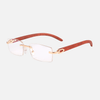 Blue light lenses / Wooden frame