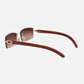 Saga – Unisex Glasses – Blue lenses / Wooden frame