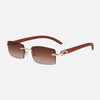 Coffee colored lenses / Wooden frame