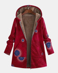 Sage – Tribal Pattern Sherpa Jacket – Black / L