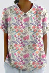 White floral print