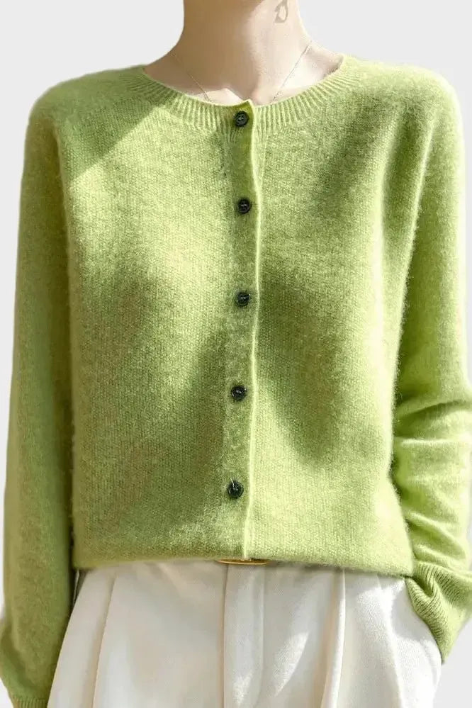 Selma – Cashmere Jumper – Apple tree Green / M