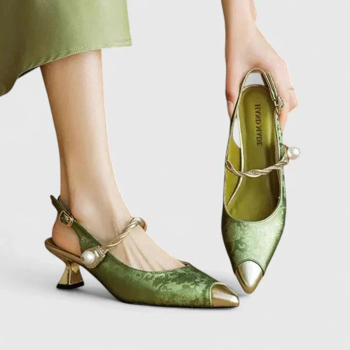 Selma – Supportive High Heels – Green / 36