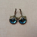 Spherical earrings with a jeweler in antique gold – Purple