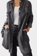 Sidsel – Denim shirt dress – Dark Grey / L