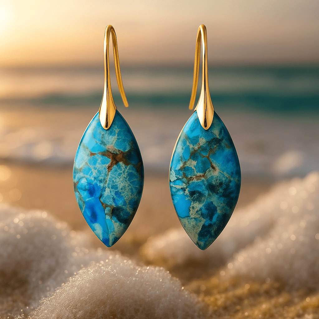 Silje – Sea blue earrings