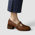 Silje – Supportive Mary Jane Shoes – Brown / 38