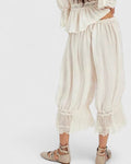 Silje – Patchwork Pants – White / L