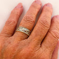 Shiny and Hollow Gold Ring – 16