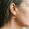 Small pearl earrings gilded with gold – image 2
