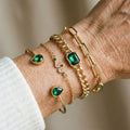 Jewelery set with Green Crystals – image 2