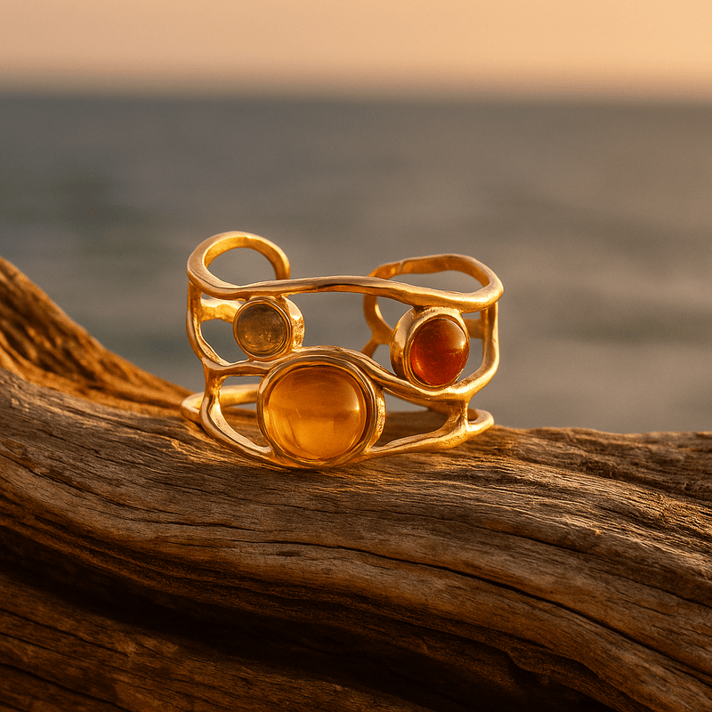 Sofie – Golden sun rings – One Size
