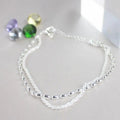 Silver bracelet with zircons – image 2