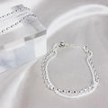 Silver bracelet with zircons – image 4