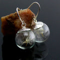 Silver earrings with dandelion – image 4