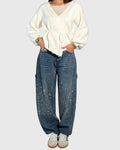 Stella – Diamond pants – Dark Blue / XS