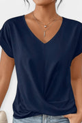 Stine – V-neck blouse – Green / M
