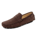 Suede Boat Loafers – Grey / 40