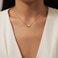 Tidless Initial Necklace with Heart Pendant – Gold / B