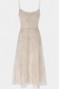 Trine – Embroidered dress – Champagne / L