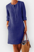 Trine – Patterned dress – Orange / M