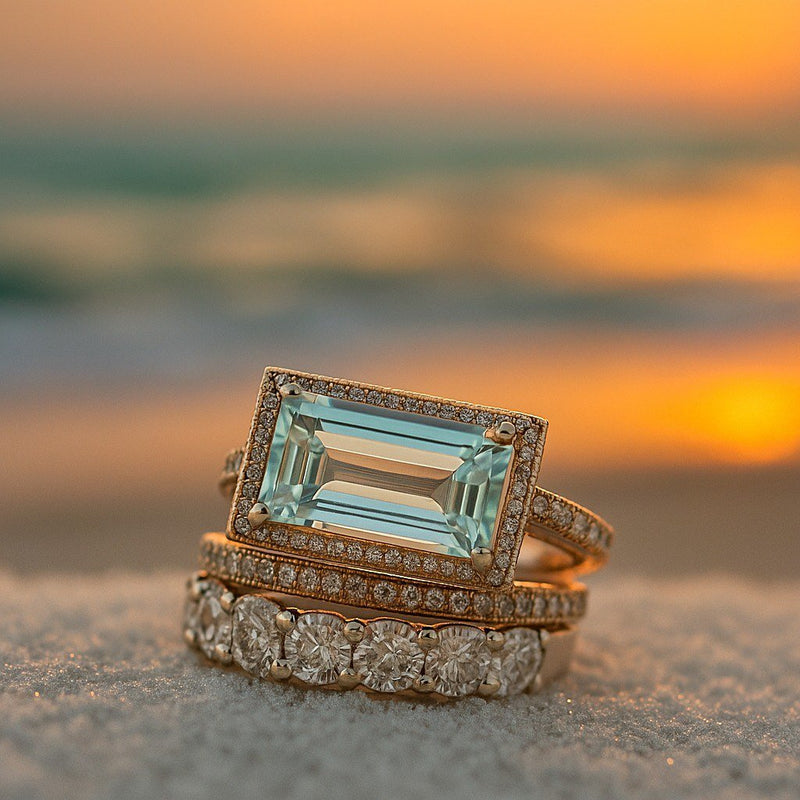 Trine – Turquoise ring set – 15