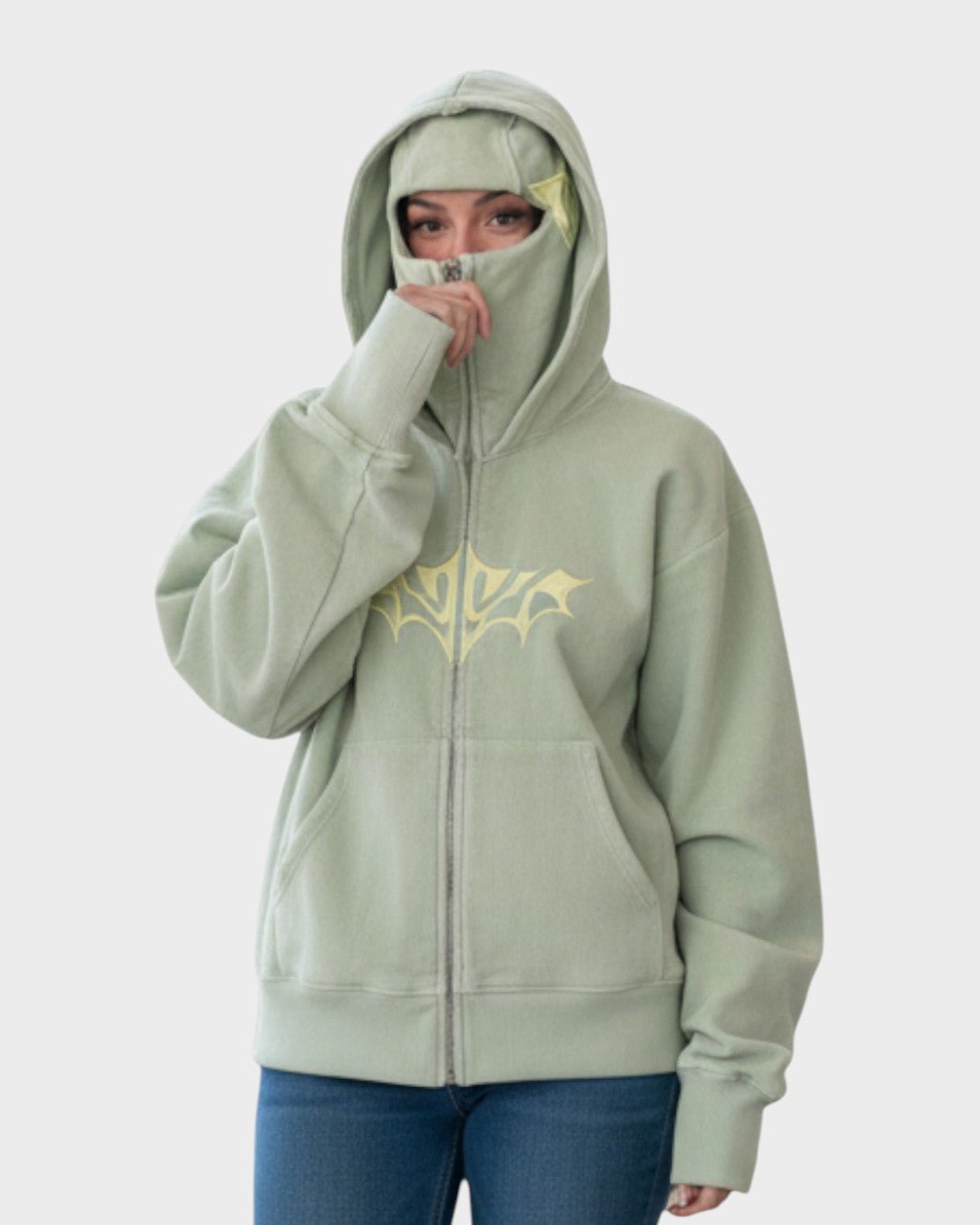 Veera – Balaklava hoodie – Light Blue / S