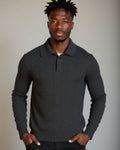 Viggo – Cotton Jumper with V-neck – Beige / XL