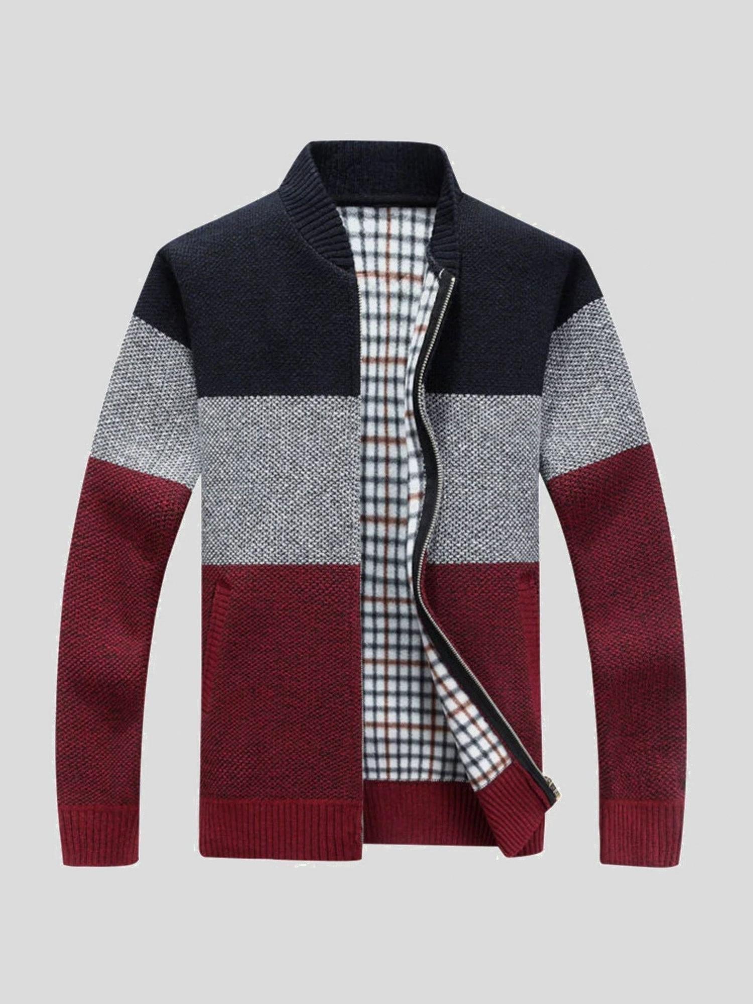 Villads – Soft knit jacket – Navy Blue / XS