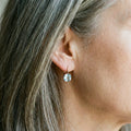 Vintage Blue Earrings with Inlaid Zirconia – image 2