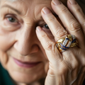 Vintage Gold Ring with Blue Zircon – 16