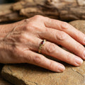 Vintage Gold Ring with Red Crystal – 16