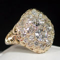 Vintage Round Gold Ring with Diamond – 15