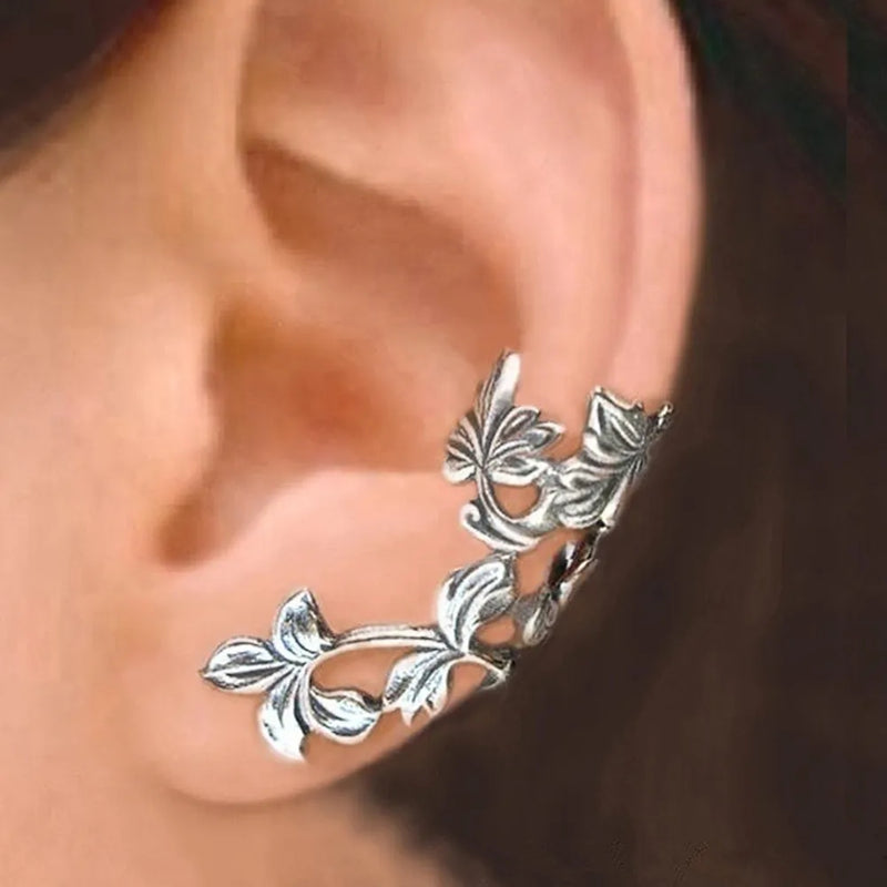 Vintage flower earrings with clip