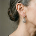 Vintage crystal mandala earrings – image 2