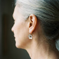 Vintage earrings in silver and gold with floral design – image 2