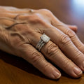 Vintage ring in silver with shiny layers – 17