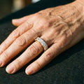 Vintage triangular ring with stones in gold – 16